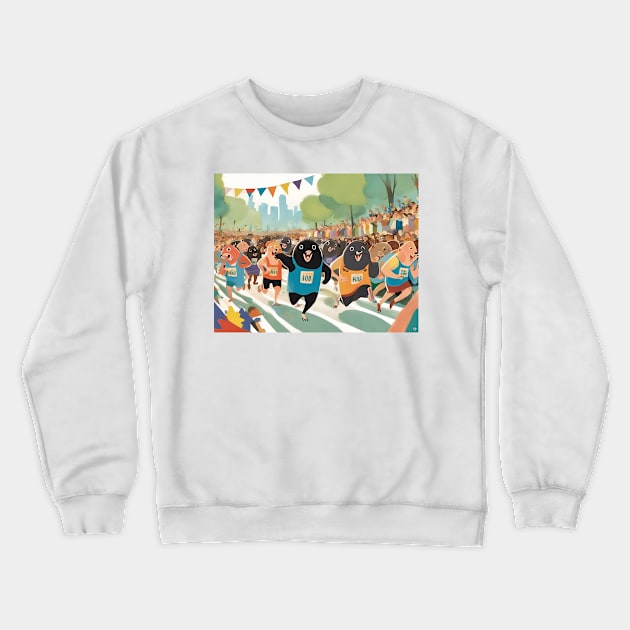 Marathon Moles Crewneck Sweatshirt by ArtShare